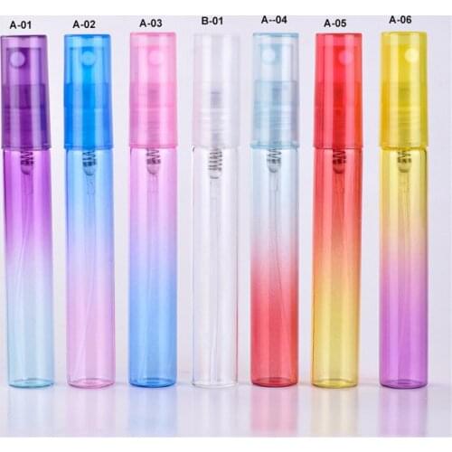 8ml Glass Bottles Essential Oil Clear Mini Plastic Perfume Atomizer Refillable Pump Bottle Travel Lotion Makeup Empty Bottle New