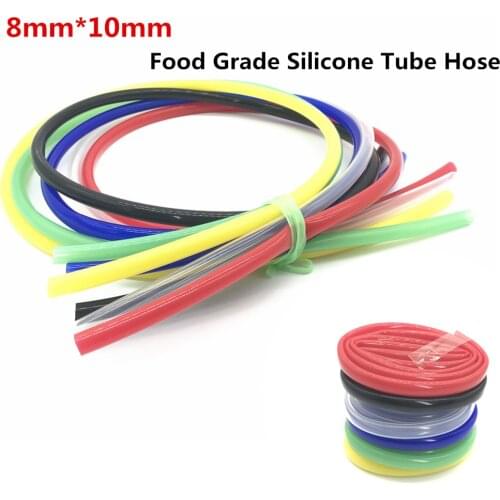 8x10mm New arrival High and low temperature resistance tasteless non-toxic Transparent Food Grade Silicone Hose Tube Pipe 1M