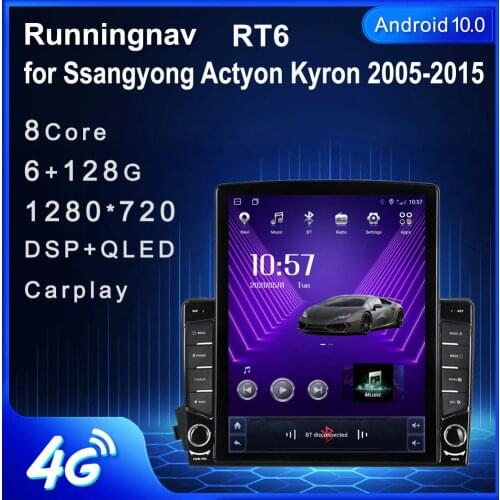 9.7" Android 10.1 For Ssangyong Actyon Kyron 2005 2006 2007-2015 Tesla Type Car Radio Multimedia Video Player Navigation GPS