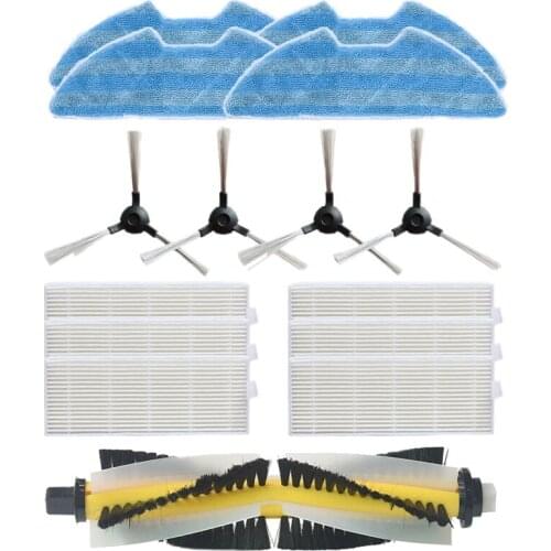 Accessory for Proscenic 811GB 911S Vacuum Cleaner Replacement of 1 Main Brush 4 Side Brushes 6 Hepa Filter 4 Mop Cloth