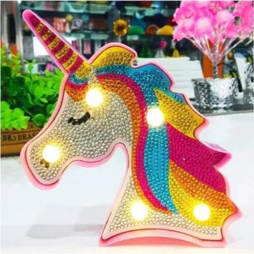 Diamond Painting LED Lamp unicorn Light 5D Diamond Embroidery Sale Landscape DIY Diamond Mosaic Christmas Gift Craft