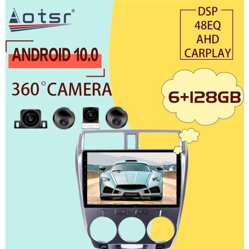 For Honda City 2008 - 2013 Android 10 Car Radio Player GPS Navigation Player Car Multimedia Video Player Stereo Head Unit