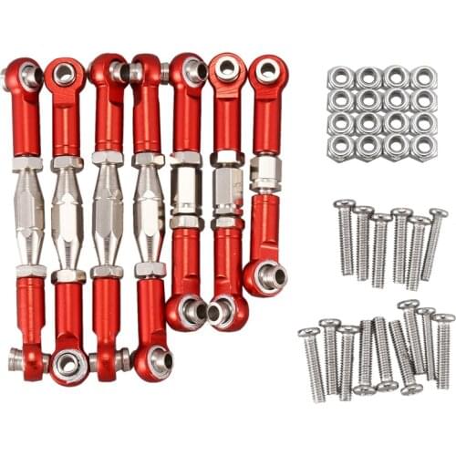 Wltoys 144001 parts for WLtoys 144001 1/14 RC Car Spare Parts Metal Linkage Servo Pull Rod Steering Tie Rod Set 144001 parts