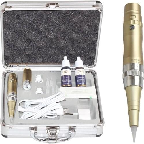 Wireless Battery Permanent Makeup Machine Tattoo Machine Ink Needles Tip Kit for 3D Eyebrow Lips Eyeliner Body Tattoo Art
