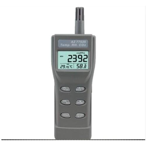 3-in-1 Indoor Air Quality Monitor Carbon Dioxide CO2 Meter 9999ppm Temperature Humidity RH DP WBT Digital IAQ Tester AZ77535