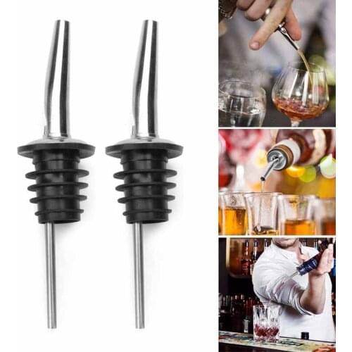 Stainless Steel Whisky Liquor Oil Wine Bottle Pourer Cap Spout Stopper Mouth Dispenser Bartender Kitchen Tools Bar Accessories