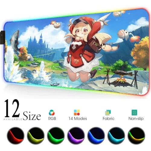 Genshin Impact Gamer Desktop Play Mat Mouse-pad Carpet Mouse Xxl Led Mats Anime Rgb Mat for Computer Table Mouse Pad 900x400mm