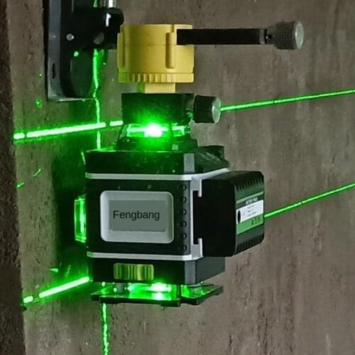 Infrared laser 12 line liquid level meter flashing green high precision water level automatic blue light thin line kit hot sale