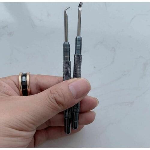 2 Pcs Metal Watchmaker Hand Tools Pliers Repair Tool Watch Hand Remover Delicate Tool With Flat Blade Straight Universal Mini