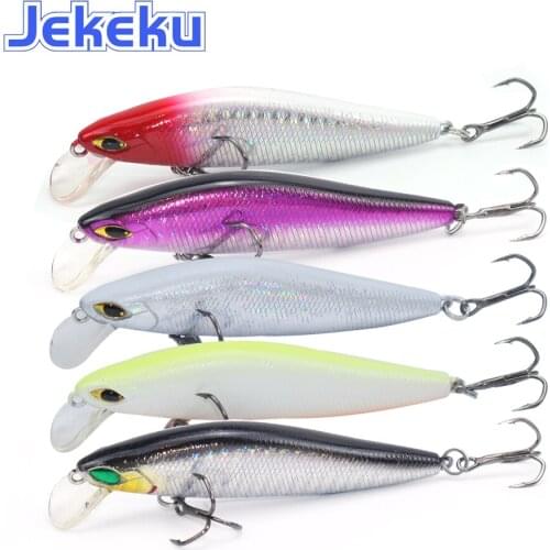 JEKEKU NEW 1pc 80mm 11g Longcast Hard Bait with 2Hooks Minnow Artificial Fishing Lure Suspend Fishing Lure