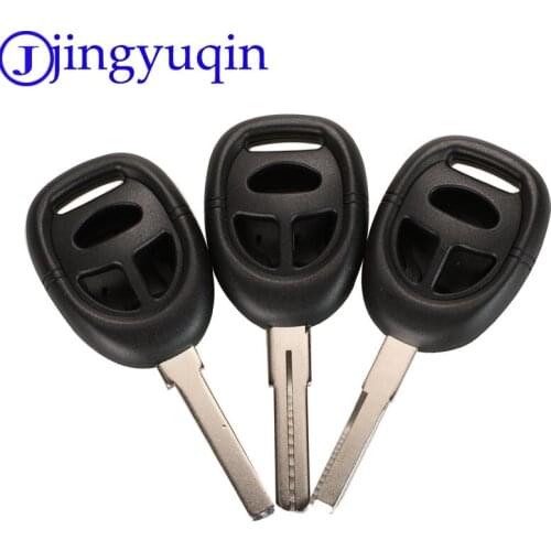 Jingyuqin 3 Button Remote Key Blank Blade Replacement Auto Car Key Case Cover Fob For SAAB 9-3 9-5 93 95 With Uncut Blade