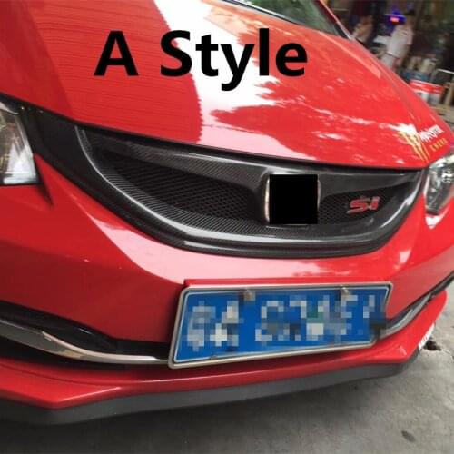 Body Kit Front Bumper Cover Refitting Grill Accessories Carbon Fiber Racing Grille For HONDA Civic 9.5-Generation 2014 2015 Year