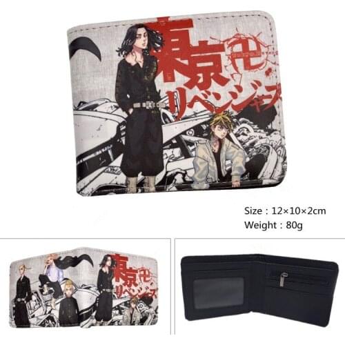 Anime Tokyo Revengers Cosplay Wallet Manjiro Ken Takemichi Chifuyu Baji Cartoon Purse With Coin Pocket