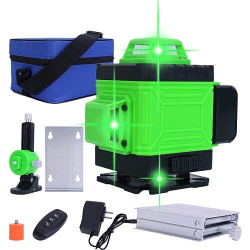 12/16 Line Laser Level 3D4D Self-Leveling Horizontal Vertical Cross Line Super Powerful Laser Level Wall Floor Construction Tool
