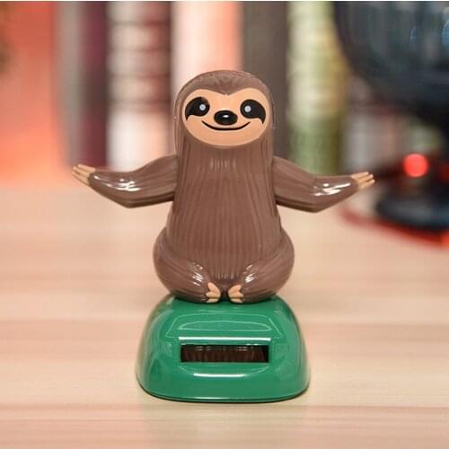 Mini Animal Figurines Solar Powered Toys Dancing Model Home Car Dashboard Window Ornament Garden Miniatures DIY Crafts Supplies