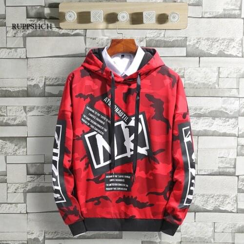 Mens Hoodie Spring/Summer Polar Fleece Hip Hop Japanese Streetwear Print Hoodie Men Patchwork Contrasting Color Sweatshirt Men
