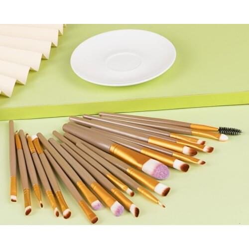 Ronshadow 20 Pcs Makeup Brushes Set Foundation Powder Eyeshadow Eyebrow Eyeliner Concealer Blush Beauty Make Up Kit Brush Tools