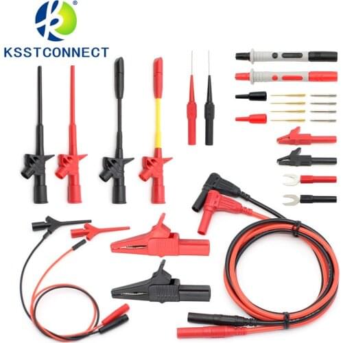 Test Lead kit kits 4mm Banana Plug Alligator Clip Test Leads&Replaceable Multimeter Probe Probes Test Hook