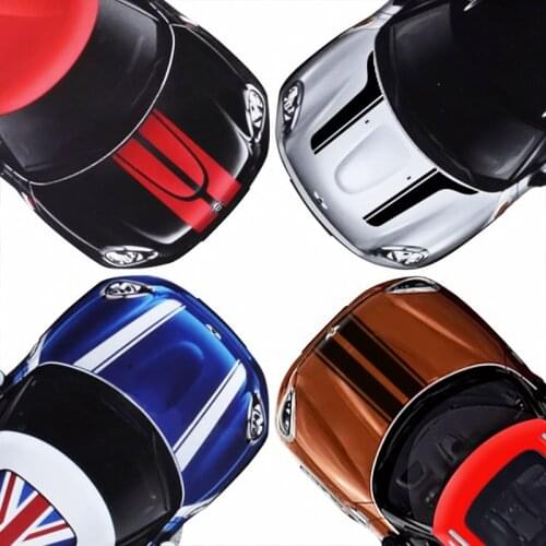 Car Hood Decal Head Stripe Stickers For MINI Cooper S One JCW R55 R56 R57 R60 R61 F54 F55 F56 F57 F60 Countryman Car Accessories