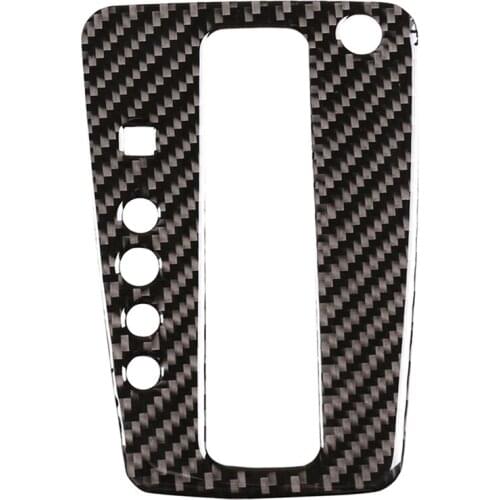 Real Carbon Fiber Gear Shift Panel Cover Trim Sticker Center Knob Frame Decoration for Nissan Sylphy 2016-2019