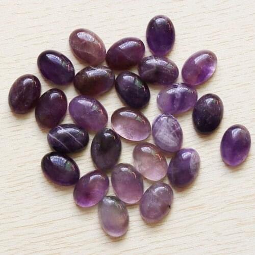 Natural Amethyst Stone Oval CAB CABOCHON Beads 13*18mm For Jewelry Accessories Making Necklace Pendant 30Pcs/Lot Wholesale
