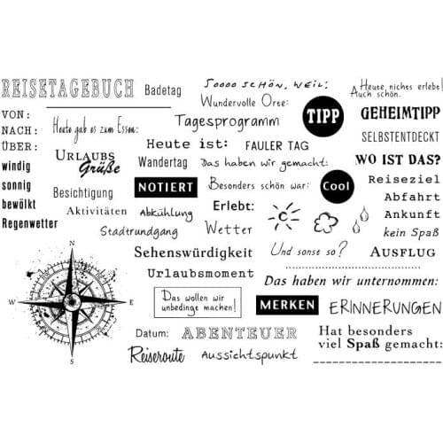 German text Clear Stamps Scrapbook Paper Craft Clear stamp scrapbooking X0296