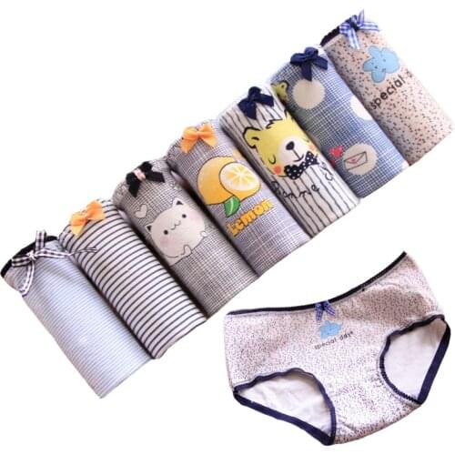 New 7 Pcs/lot Underwear Womens Panties Cotton Underwear Briefs Girls Sexy Panties Women Sexy Lingeries Shorts Cueca Calcinhas