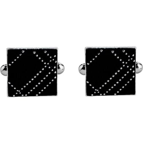 New high-end fashion mens shirts Cufflinks Luxury Design Silver Round Blue Crystal Cufflinks