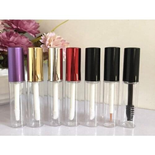500pcs/lot 5ml Transparent Plastic lip gloss Tube Bottles Eye Liner Mascara Cosmetic Empty Packaging Containers