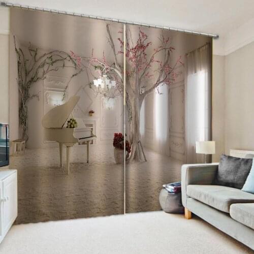 Piano curtains Luxury Blackout 3D Window Curtains For Living Room Bedroom modern living room curtains
