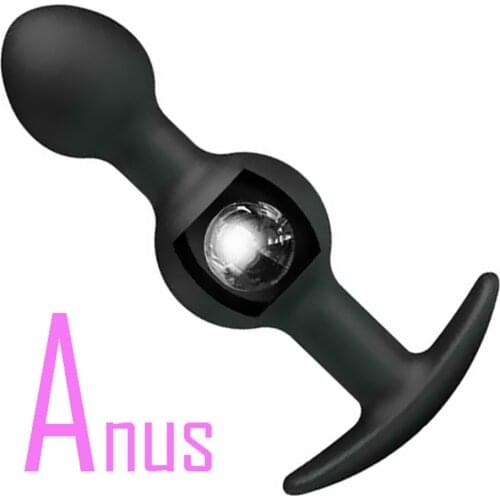 Silicone Butt Plug Anal Beads Metal Ball Inside Anal Dilator Viganal Expander Anus Muscles Trainer Sex Toys For Adults Women Men