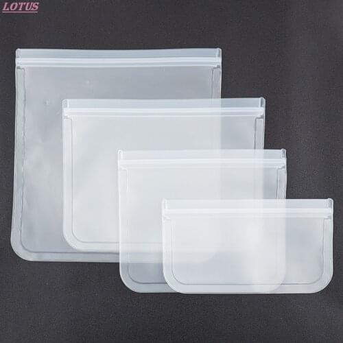 Silicone Bag PEVA Silicone Food Storage Bag Containers Leakproof Reusable Shut Bag Fresh Bag Food Storage Bag A4/A3/A2/A1 1Pc