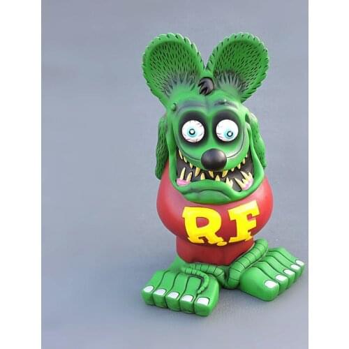 Tales of the Rat Fink Super Big Size 32cm tall Rat Fink PVC Statue Figure Collectible Model Toy