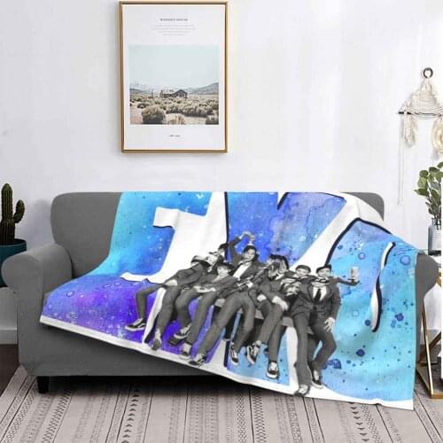Exo Super Warm Soft Blankets Throw On Sofa/Bed/Travel Exo Kpop M L K Xiumin Chen Kai Sehun Suho Baekhyun Ly Do Luhan Chanyeol
