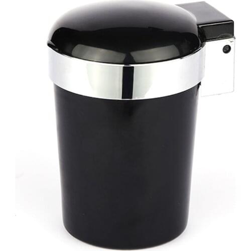 LED Blue Light With Flame Retardant Material Office Or Household Ashtray Car Ashtray Car Styling Car Internal Accessories