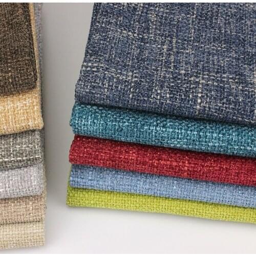 Thick Solid Color Fabric Imitation Linen Comfortable Breathable Skin-friendly Sofa Cover Cushion Pillow Car Seat Cover Fabrics