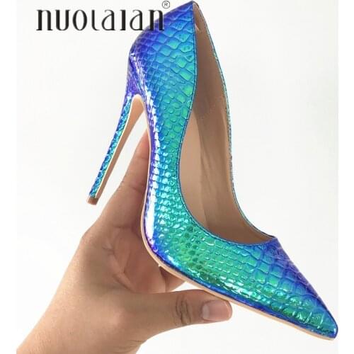 High Quality women pumps Snake Printed high heel pumps shoes for women sexy pointed toe high heels party wedding shoes woman