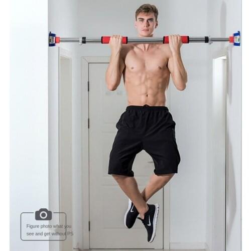 Extended pull-ups device indoor home long horizontal wall sports fitness equipment on the door from punching