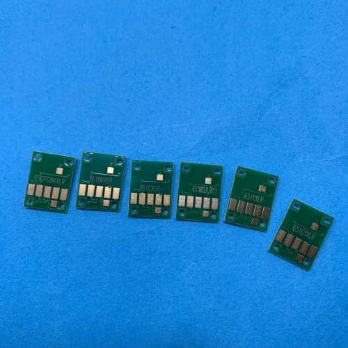 YOTAT 6colors PGI-650 CLI-651 permanent chip for Canon PIXMA MG6360 MG7160 printer