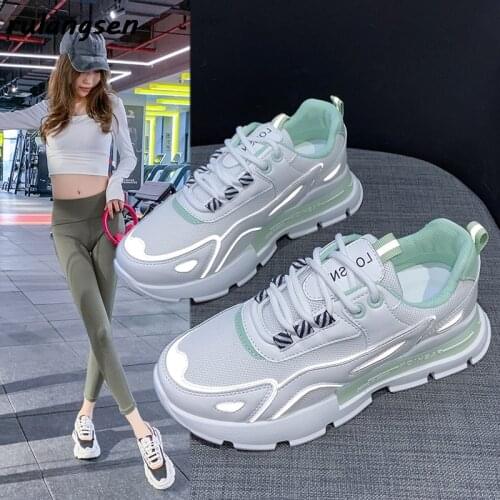 Ins Tide Old Womens Shoes 2021 Spring New Korean Sports Shoes Female Students Thick-Soled Running Shoes 35-40