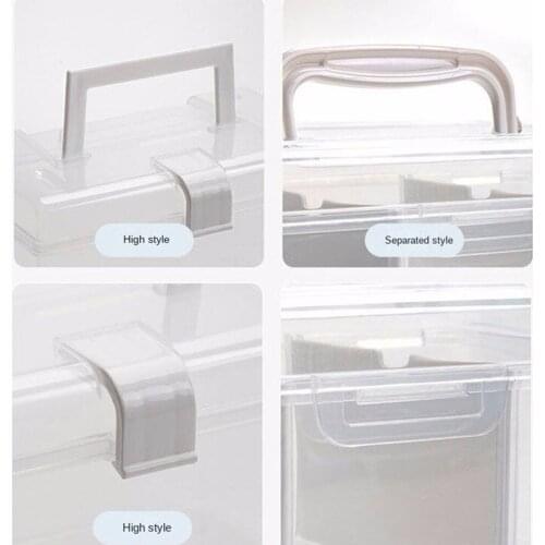 1* Mask Storage Box 20*13*11.2cm With Polypropylene Handle Household Dust-proof Sealed Large-Capacity Box