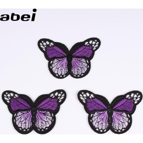 10pcs/lot Cartoon Embroidery Butterfly Patches DIY Stickers Iron On Animal Patches Appliques