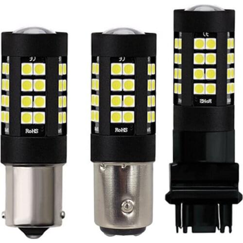 10pcs Highlight S25 1156 BA15S 1157 BAY15D T25 3157 T20 7443 Car LED Turn Signal Reverse Light Brake Lamp Bulbs 44SMD 3030 DC12V