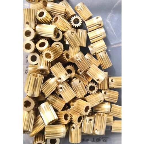 2pcs/Lot 0.5Modulus 17 Teeth Copper Gear Thickness 14mm Hole 5mm