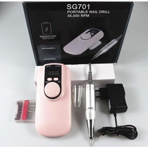 2021 Portable Rechargeable Nail Drill Machine 35000RPM Manicure Machine Electric Nail File Nail Art Tools Set for Nail Drill bit