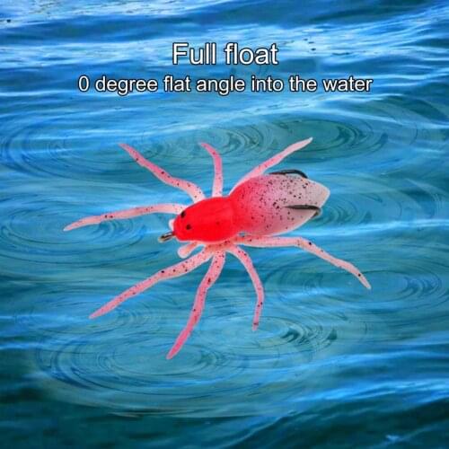 7g 8cm Spider Bait Impact-Resistant 3D Eyes Colorful Soft Silicone Artificial Weedless Spider Lure for Outdoor
