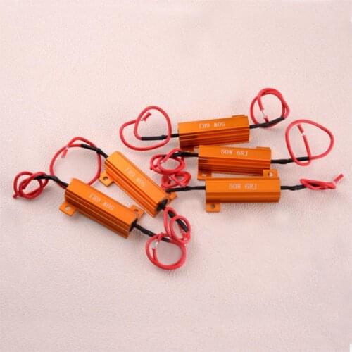 5set Car 50W 6ohm LED Bulb Light Hyper Flash Blinker Blink Load Resistor Turn Signal Auto Daytime Running Lamp