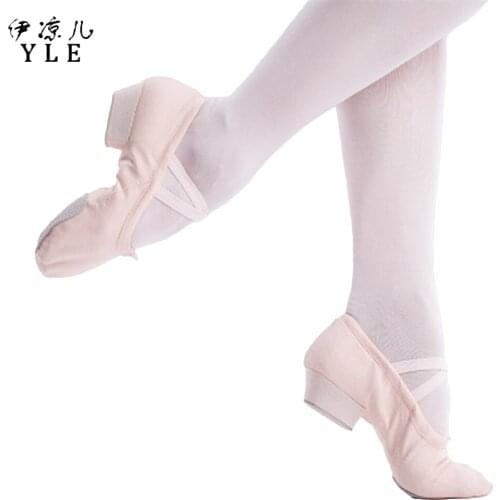 Ballet Dance Shoes Women Practice Performance Shoes Latin Salsa Dance Shoes Adult High-heeled Soft Bottom Dance Shoes 3 Colors