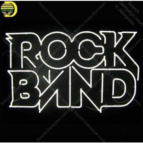 White Rock Band NEON LIGHT SIGN Neon Sign neon lamp REAL GLASS Tube BEER PUB Store Display Handcraft Iconic Sign personalized