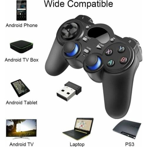 2.4G Wireless Gamepad With Nano Receiver Controller Gaming Gamepad Joystick Power Saving Mode For Android Tablet Phone PC TV